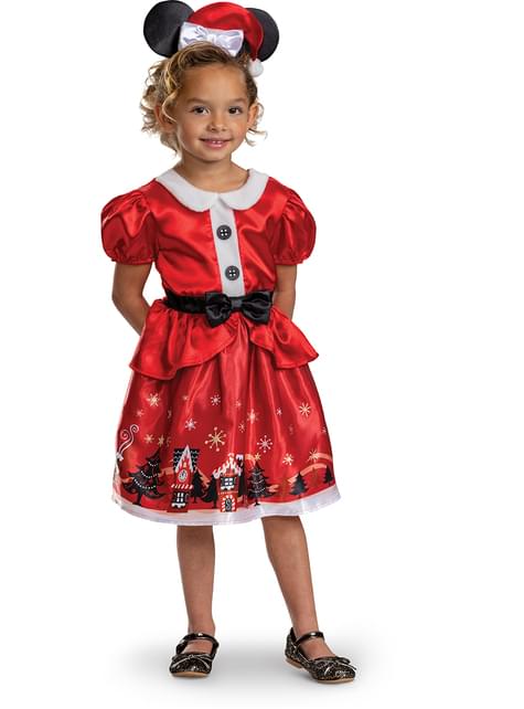Disfraz de Minnie Mouse mamá noel para niña - Disguise | Funidelia