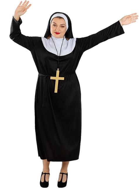 Disfraz de monja con cruz talla grande - Funiglobal | Funidelia