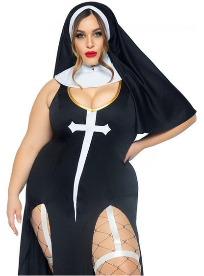 Disfraz de monja sexy para mujer talla grande