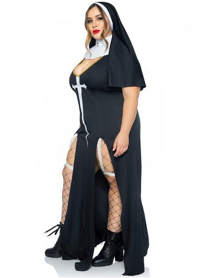 Disfraz de monja sexy para mujer talla grande