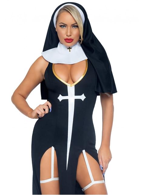 Disfraz de monja sexy para mujer