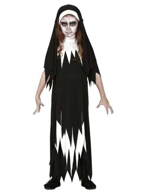 Disfraz de monja zombie para niña - Guirca | Funidelia