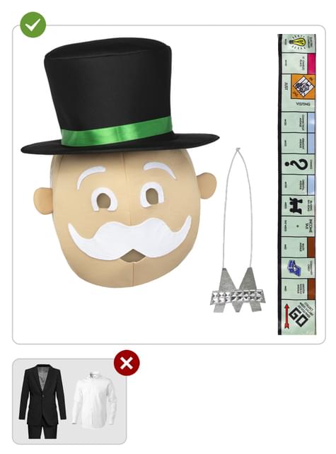 Disfraz de Monopoly para adulto - Funiglobal | Funidelia