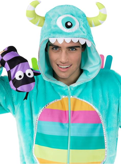 Disfraz de monstruo colorido para adulto