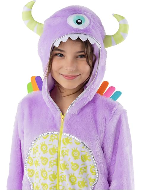 Disfraz de monstruo colorido para niña