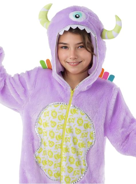 Disfraz de monstruo colorido para niña