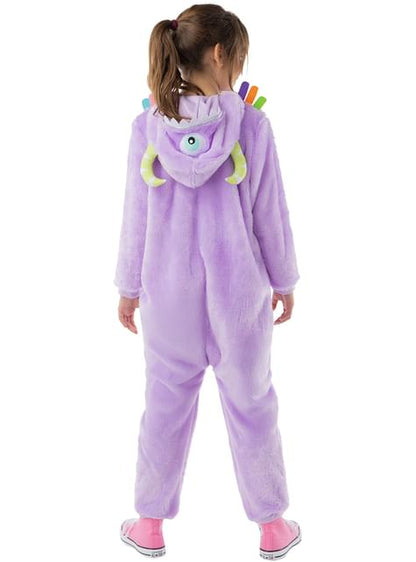 Disfraz de monstruo colorido para niña
