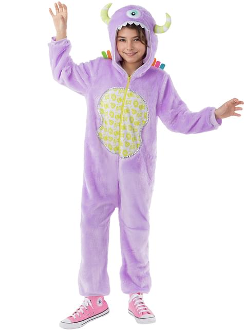 Disfraz de monstruo colorido para niña
