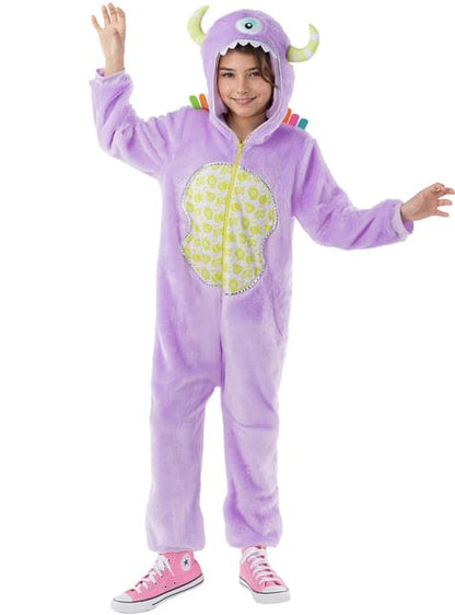 Disfraz de monstruo colorido para niña