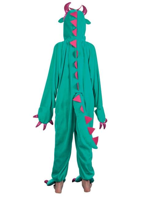 Disfraz de monstruo verde de peluche para niño