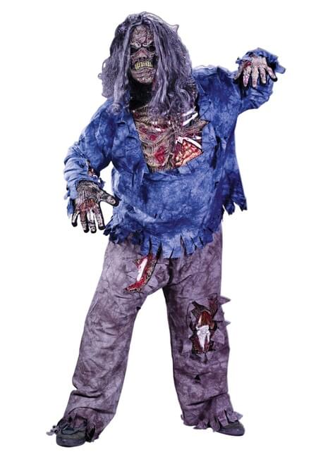 Disfraz de monstruo zombie aterrador para hombre