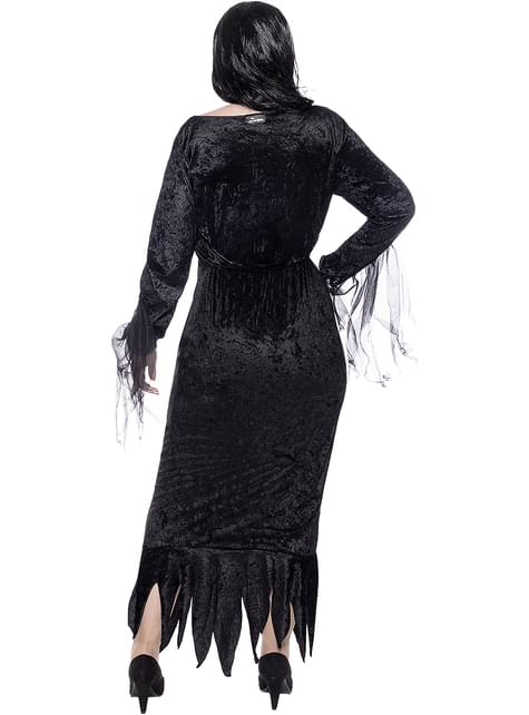 Disfraz de Morticia Addams para mujer talla grande - La Familia Addams - Funiglobal | Funidelia