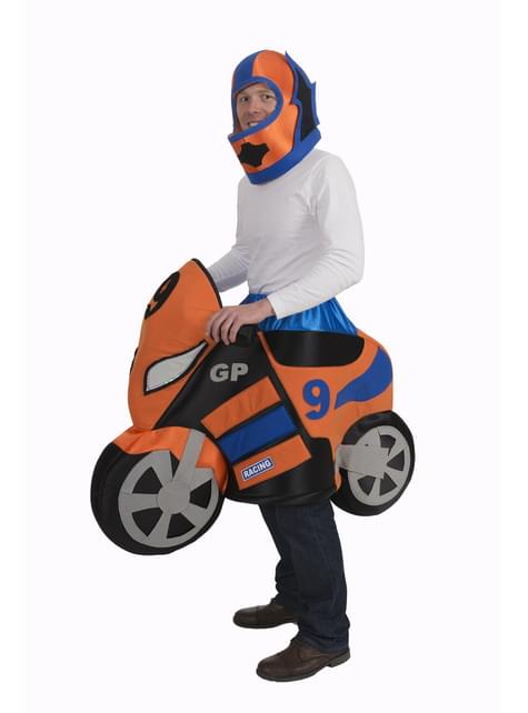 Disfraz de moto de carreras para adulto