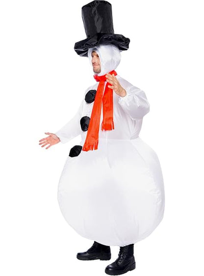 Disfraz de muñeco de nieve hinchable para adulto - Funiglobal | Funidelia