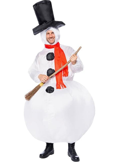 Disfraz de muñeco de nieve hinchable para adulto - Funiglobal | Funidelia