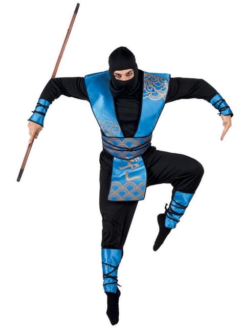 Disfraz de ninja azul para hombre - Boland | Funidelia