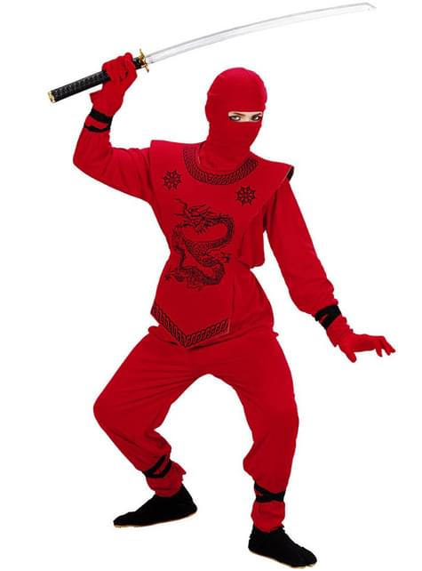 Disfraz de ninja dragón rojo para niño