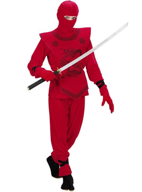 Disfraz de ninja dragón rojo para niño