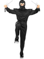 Disfraz de Ninja negro para adulto talla grande - Funiglobal | Funidelia