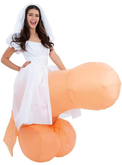 Disfraz de novia con pene hinchable para adulto - Smiffys | Funidelia