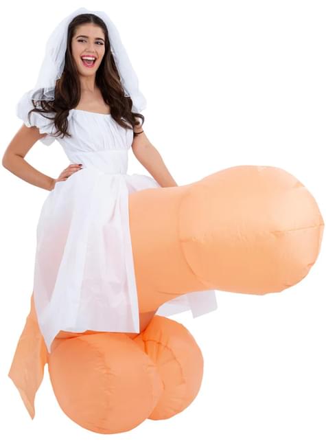 Disfraz de novia con pene hinchable para adulto - Smiffys | Funidelia