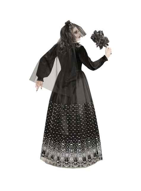 Disfraz de novia halloween esqueleto de la oscuridad para mujer
