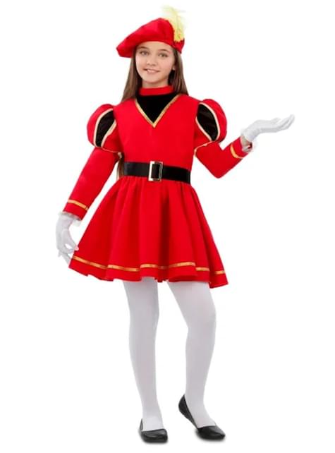 Disfraz de paje real rojo para niña - My Other Me | Funidelia