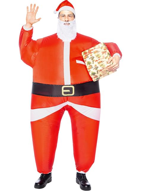 Disfraz de Papá Noel hinchable para adulto - Funiglobal | Funidelia