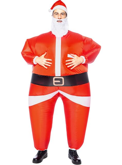 Disfraz de Papá Noel hinchable para adulto - Funiglobal | Funidelia