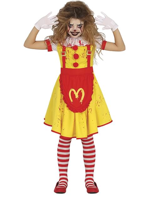 Disfraz de payaso asesino para niña - Guirca | Funidelia