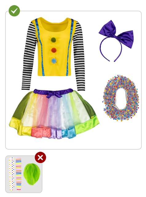 Disfraz de payaso Deluxe para mujer - Funiglobal | Funidelia