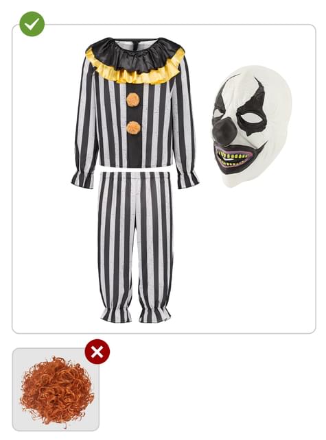 Disfraz de payaso terrorífico Deluxe para hombre - Funiglobal | Funidelia