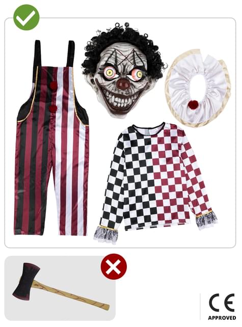 Disfraz de payaso terrorífico Premium para hombre talla grande - Funiglobal | Funidelia