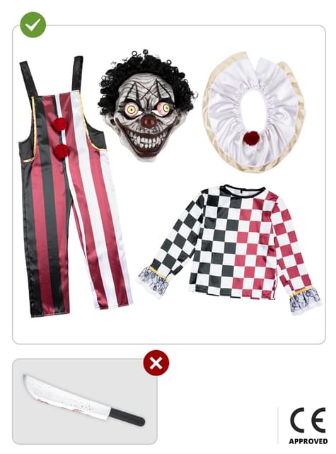 Disfraz de payaso terrorífico Premium para niño - Funiglobal | Funidelia