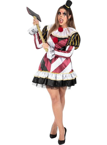 Disfraz de payaso terrorífico sexy Premium para mujer talla grande - Funiglobal | Funidelia