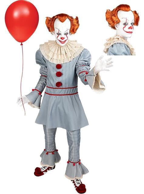 Disfraz de Pennywise con peluca talla grande - IT: Capítulo Dos