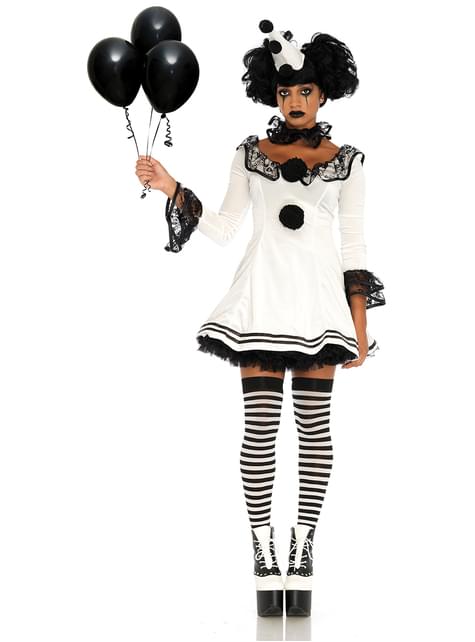 Disfraz de Pierrot elegante para mujer - Leg Avenue | Funidelia