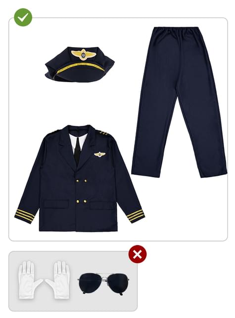 Disfraz de piloto de aviones para hombre - Funiglobal | Funidelia