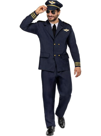 Disfraz de piloto de aviones para hombre - Funiglobal | Funidelia