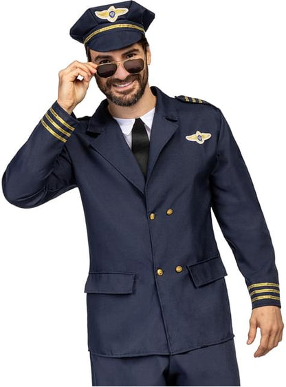 Disfraz de piloto de aviones para hombre - Funiglobal | Funidelia