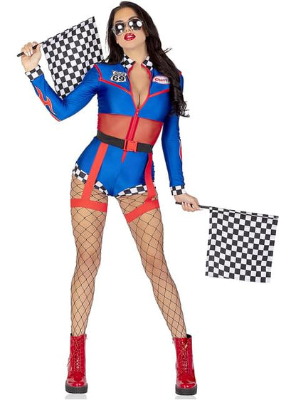 Disfraz de piloto de carreras sexy para mujer