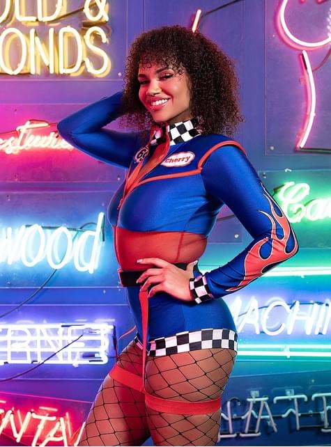 Disfraz de piloto de carreras sexy para mujer