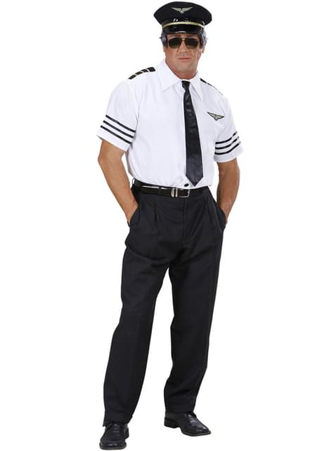 Disfraz de piloto viajero para hombre talla grande