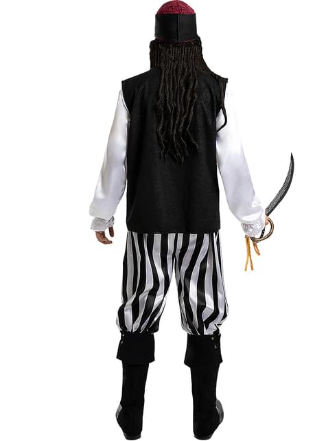 Disfraz de pirata a rayas para hombre - Colección blanca y negra - Funiglobal | Funidelia