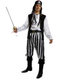 Disfraz de pirata a rayas para hombre talla grande - Colección blanca y negra - Funiglobal | Funidelia