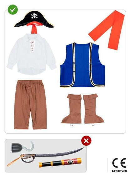 Disfraz de pirata colorido para niño - Funiglobal | Funidelia