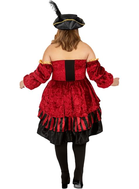 Disfraz de pirata corsaria elegante para mujer - Talla grande - Funiglobal | Funidelia