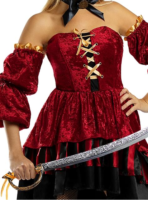 Disfraz de pirata corsaria elegante para mujer - Funiglobal | Funidelia