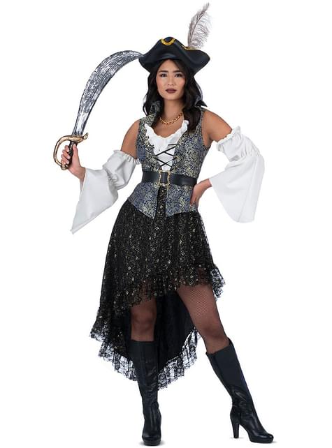 Disfraz de pirata del tesoro para mujer