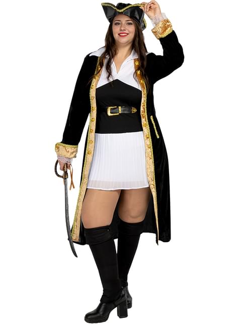 Disfraz de pirata deluxe para mujer talla grande - Colección colonial - Funiglobal | Funidelia